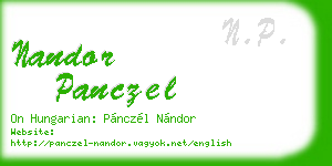 nandor panczel business card